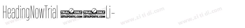HeadingNowTrial 42Li字体转换